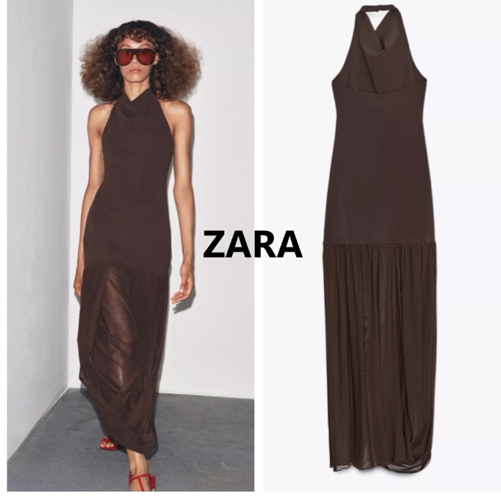 NWT🔥COMBINATION HALTER DRESS by Zara